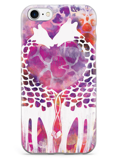 Giraffe Love Watercolor Style Case