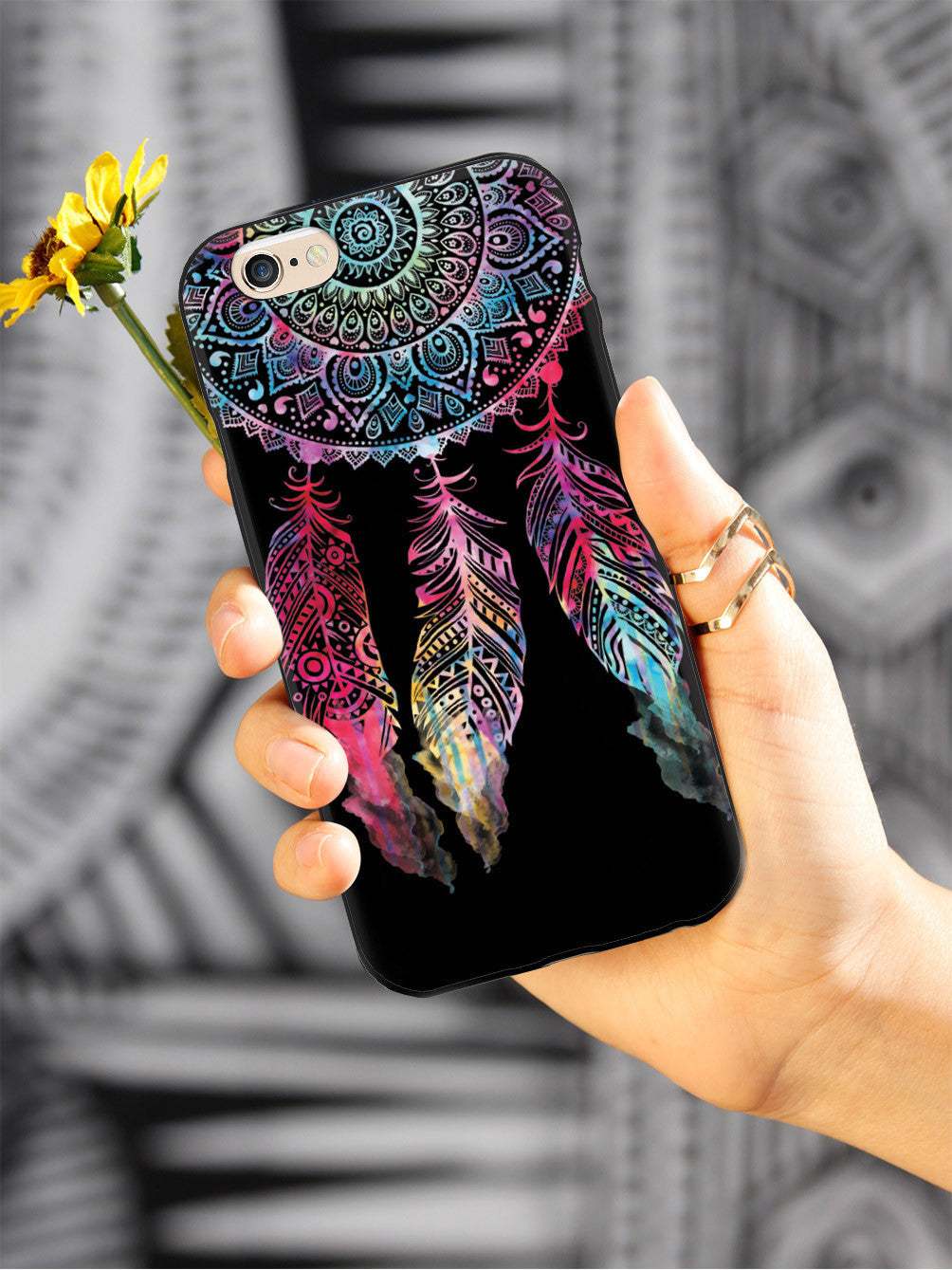 Dark Watercolor Dreamcatcher Spiritual Native American Case