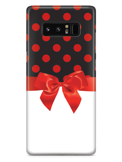 Black & Red Polka Dots Ribbon Case