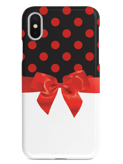 Black & Red Polka Dots Ribbon Case