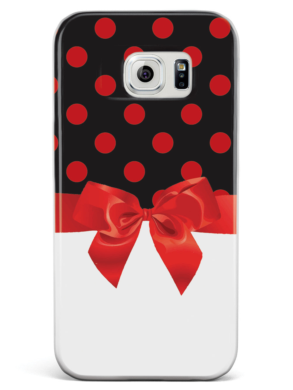 Black & Red Polka Dots Ribbon Case