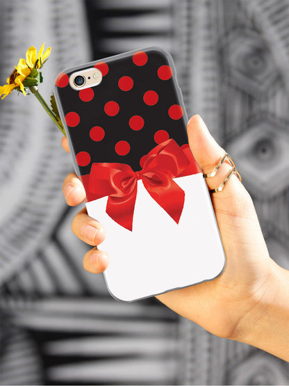 Black & Red Polka Dots Ribbon Case