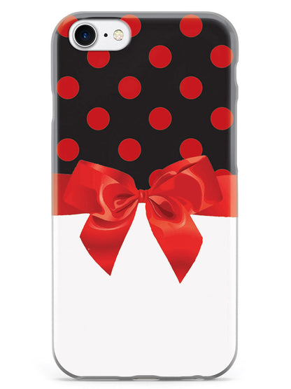 Black & Red Polka Dots Ribbon Case