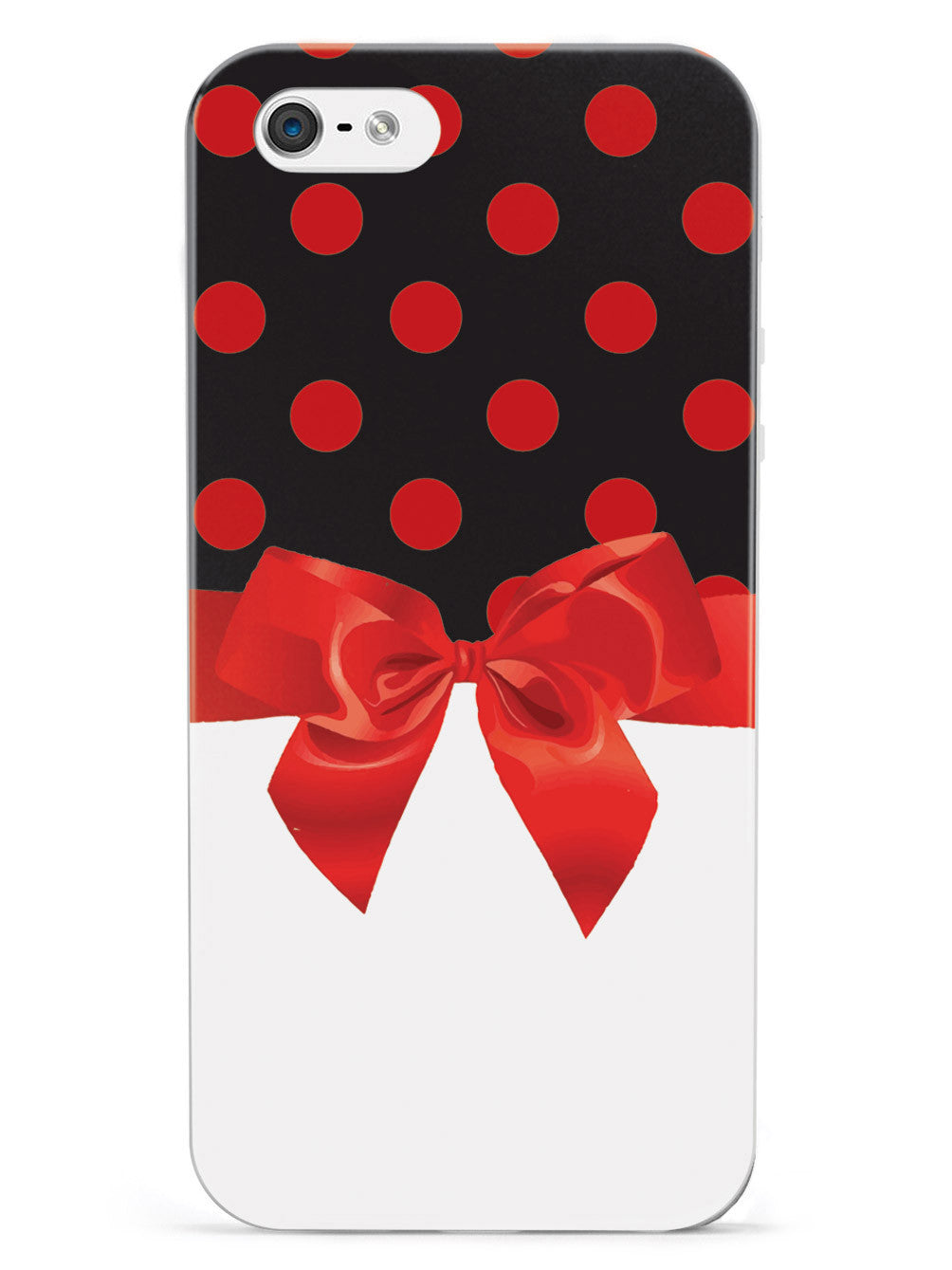 Black & Red Polka Dots Ribbon Case