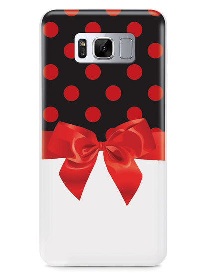 Black & Red Polka Dots Ribbon Case