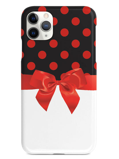 Black & Red Polka Dots Ribbon Case