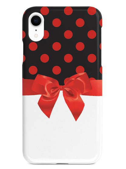 Black & Red Polka Dots Ribbon Case