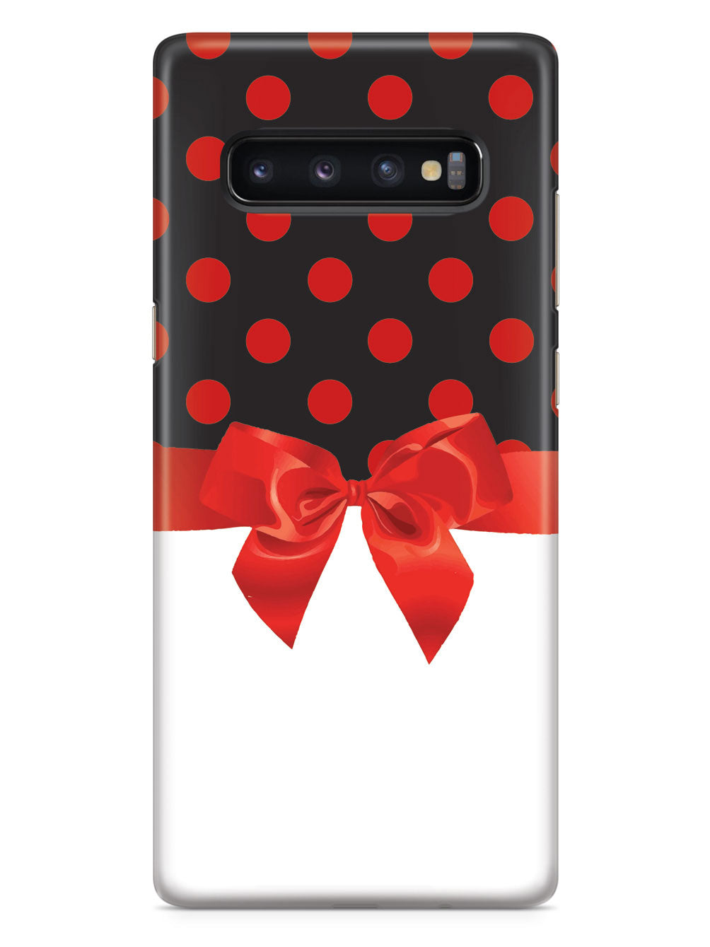 Black & Red Polka Dots Ribbon Case