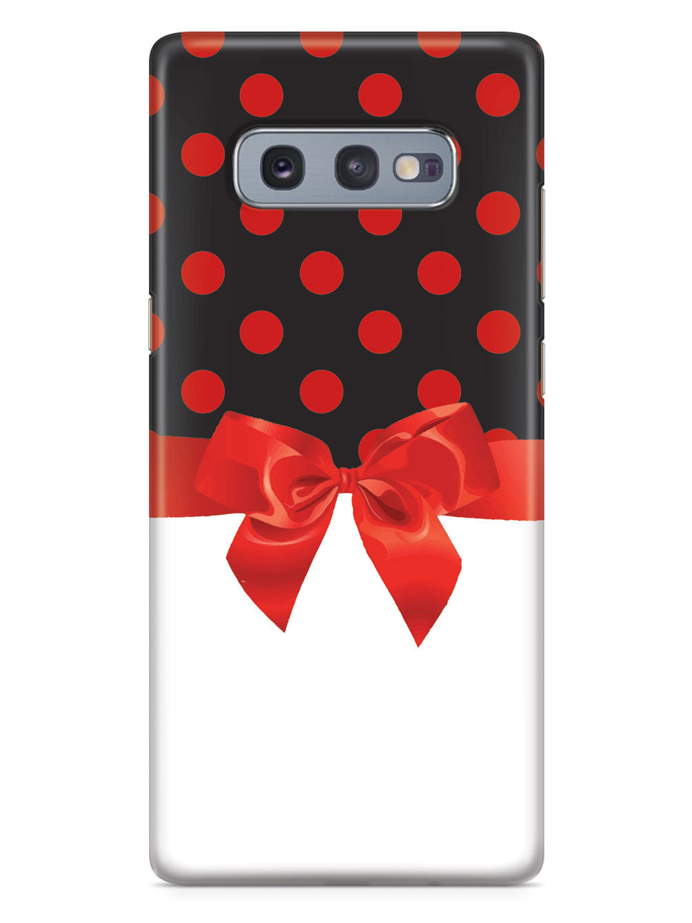 Black & Red Polka Dots Ribbon Case