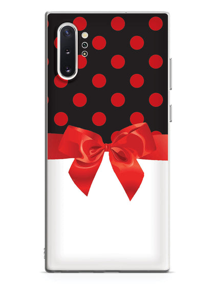 Black & Red Polka Dots Ribbon Case