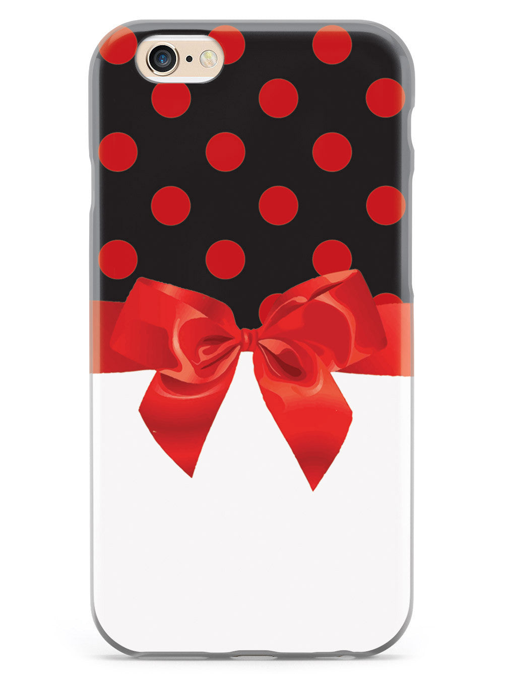 Black & Red Polka Dots Ribbon Case