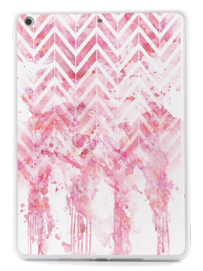 Dripping Watercolor Pink Chevron Pattern Case