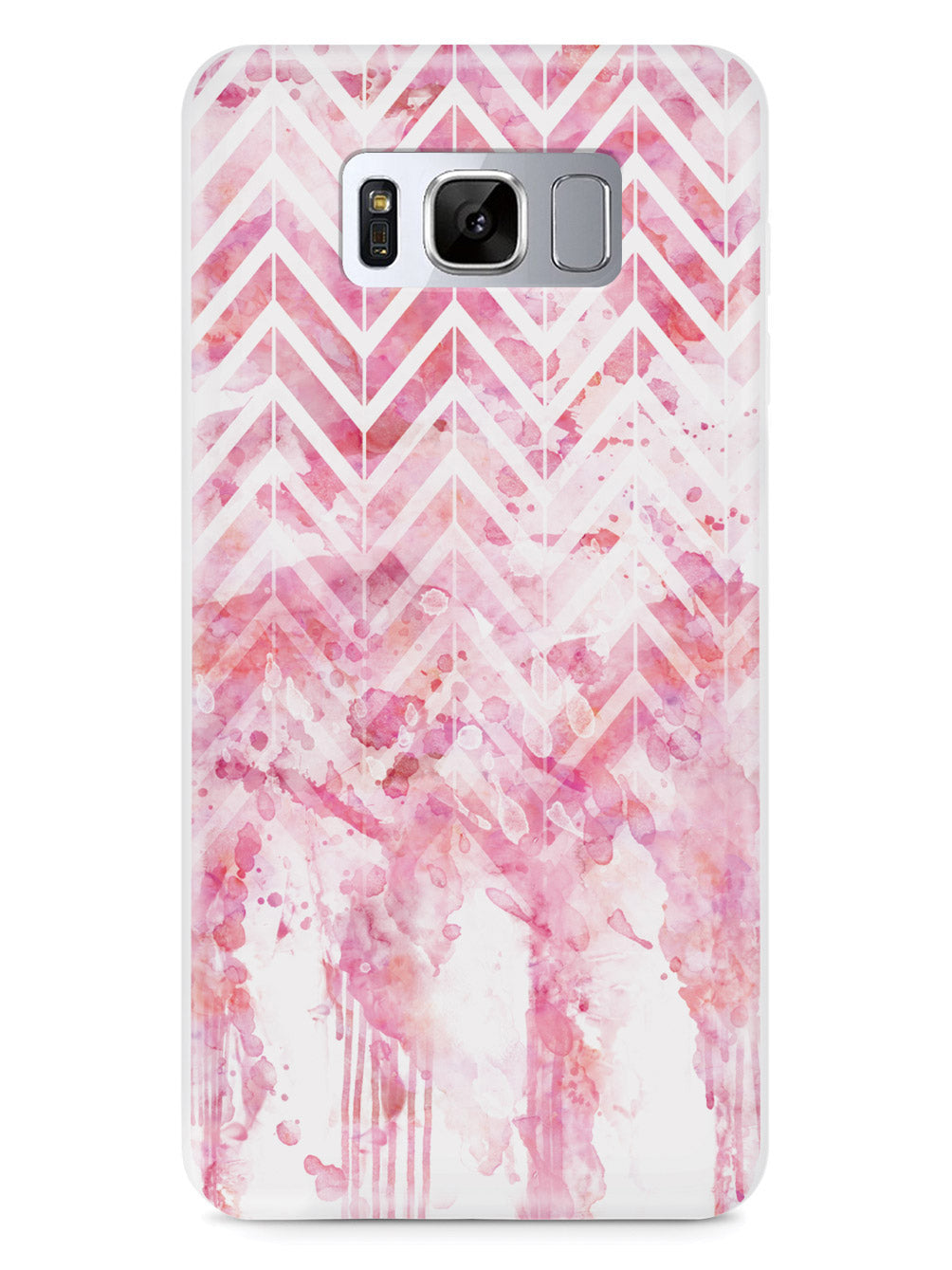 Dripping Watercolor Pink Chevron Pattern Case