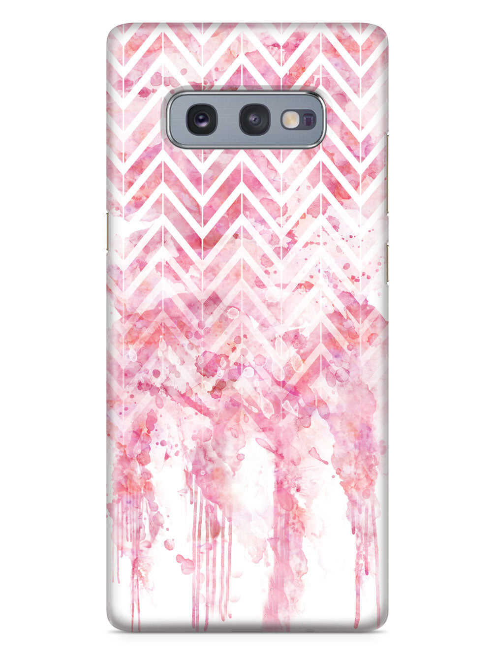 Dripping Watercolor Pink Chevron Pattern Case