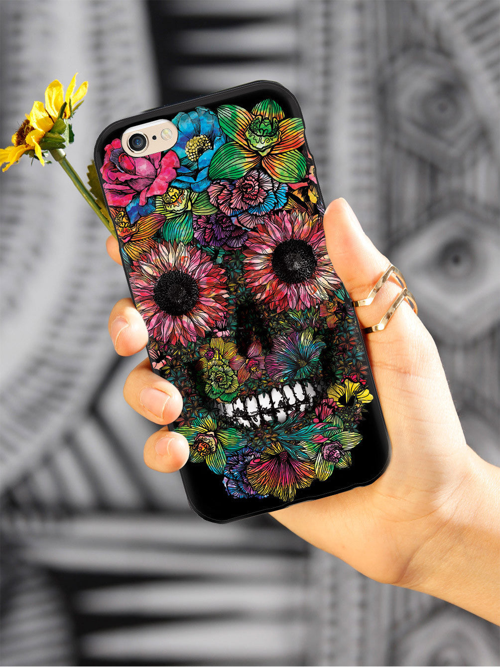 Flower Skull Case