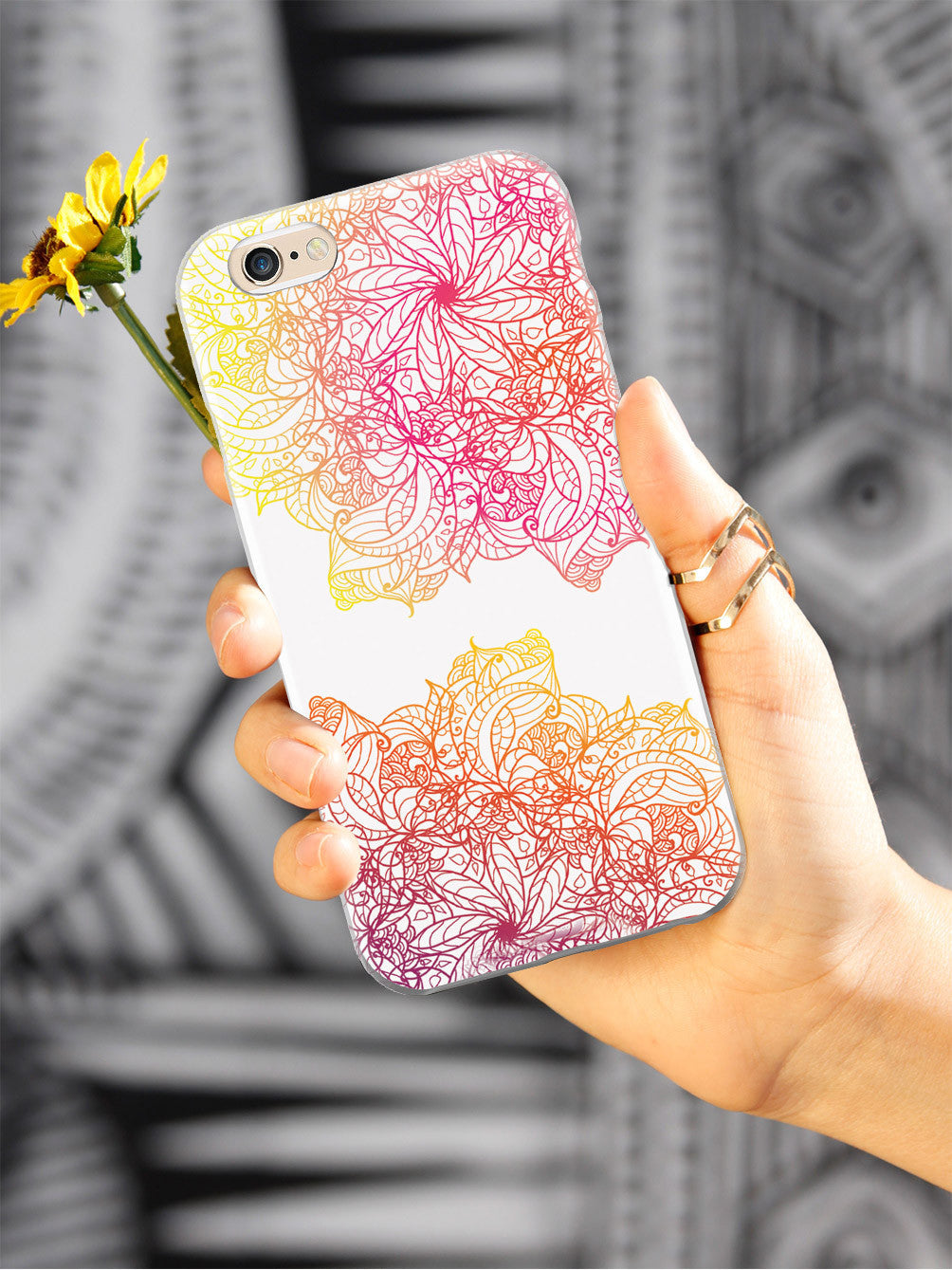 Colorful Doodle Flowers Case