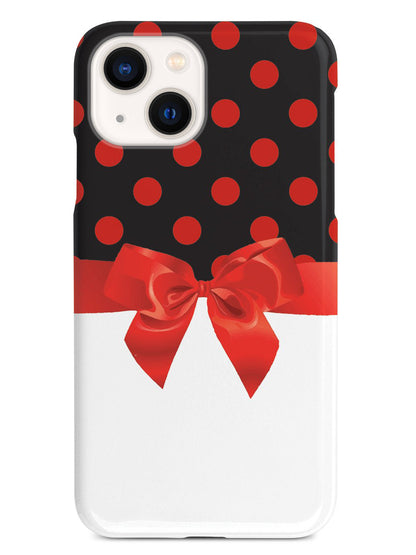 Black & Red Polka Dots Ribbon Case