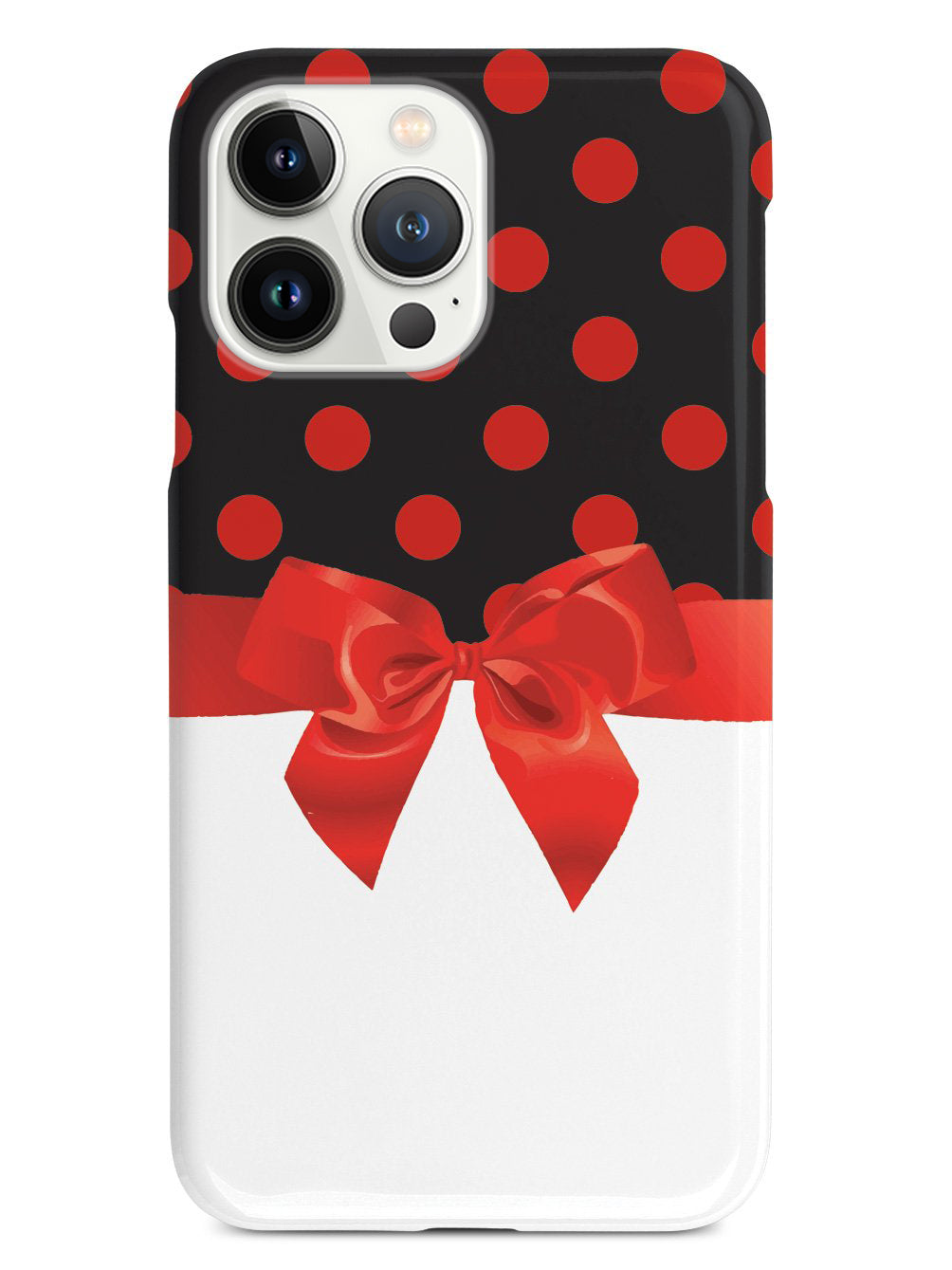 Black & Red Polka Dots Ribbon Case